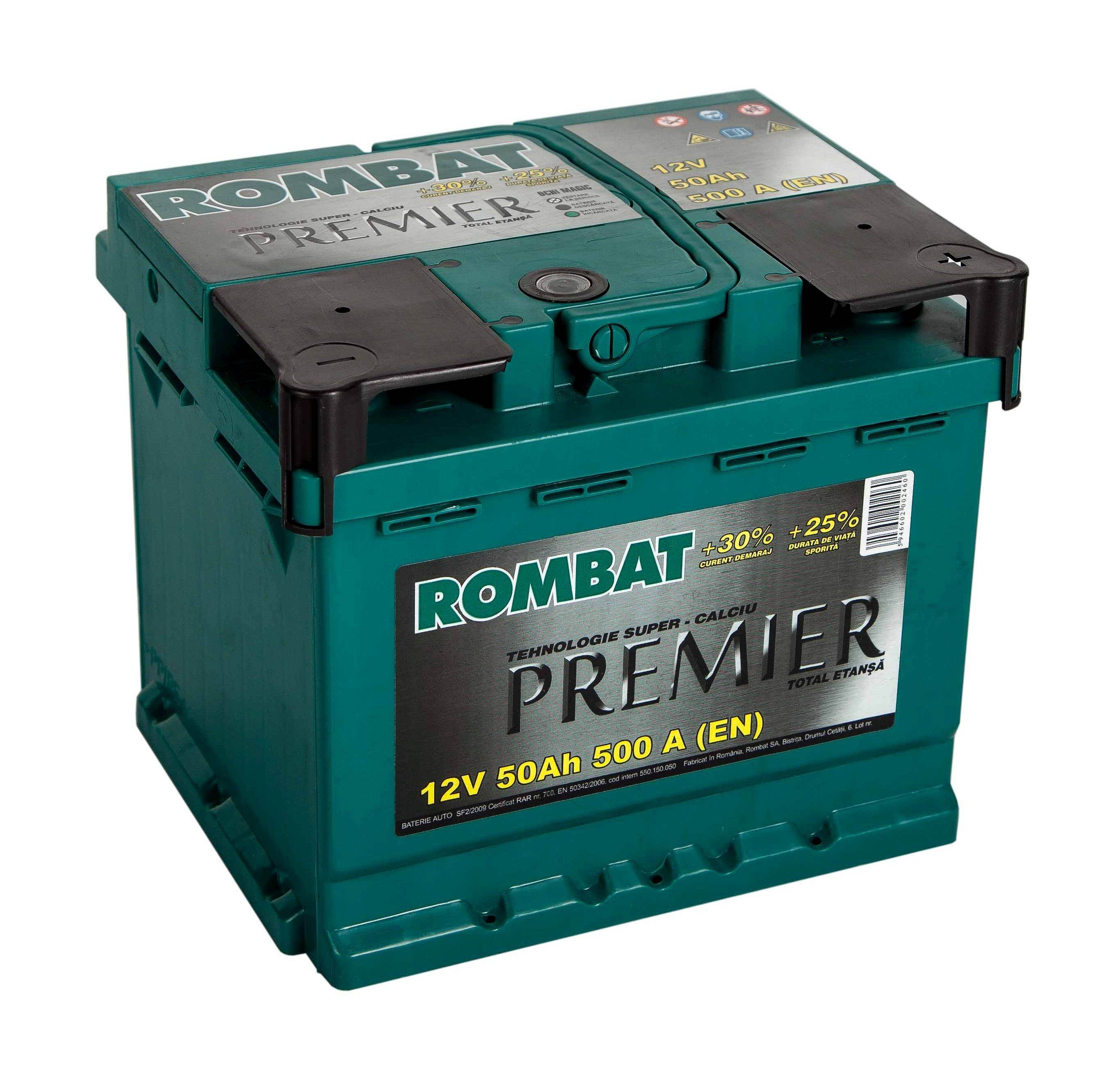 Consume Approval salesman Baterie auto Rombat Premier 50 Ah - climasoft.ro