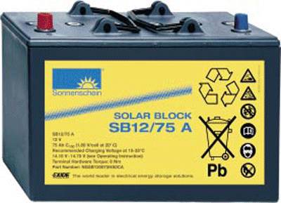 Baterii solare - Baterie solara Sonnenschein Solar Block SB12 75Ah, climasoft.ro