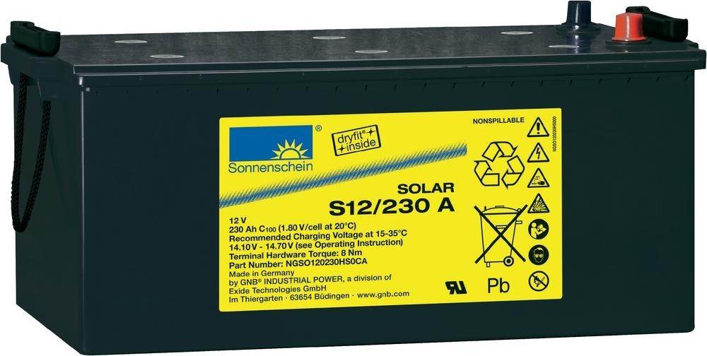 Baterii solare - Baterie solara Sonnenschein Solar S12 230Ah, climasoft.ro