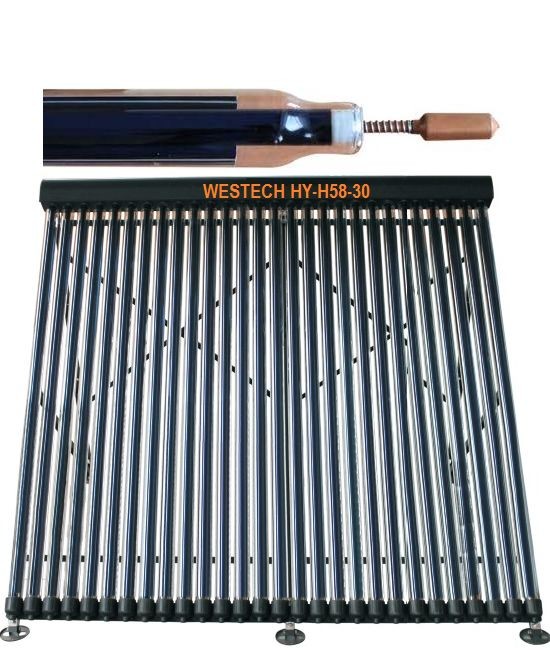Colectoare solare cu tuburi vidate - Colector solar cu 10 tuburi vidate heat-pipe cu oglinda CPC integrata Westech HY-H58-10, climasoft.ro