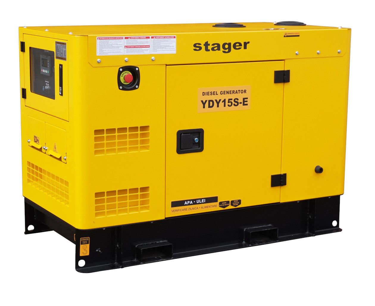 Generatoare insonorizate - Generator insonorizat diesel monofazat Stager YDY15S-E, 14kVA, 57A, 1500rpm, climasoft.ro