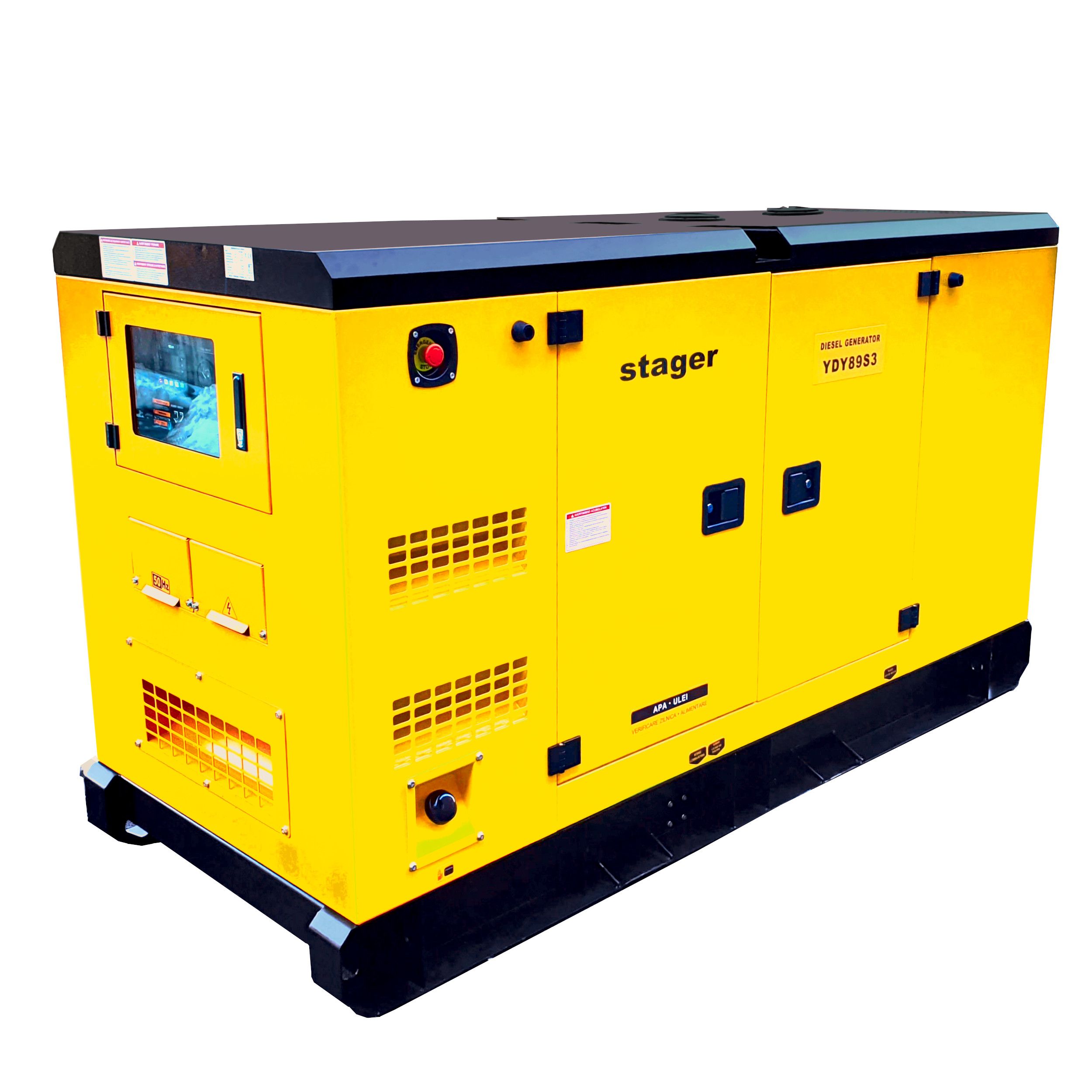 Generatoare insonorizate - Generator insonorizat diesel trifazat Stager YDY89S3, 80kVA, 115A, 1500rpm, climasoft.ro