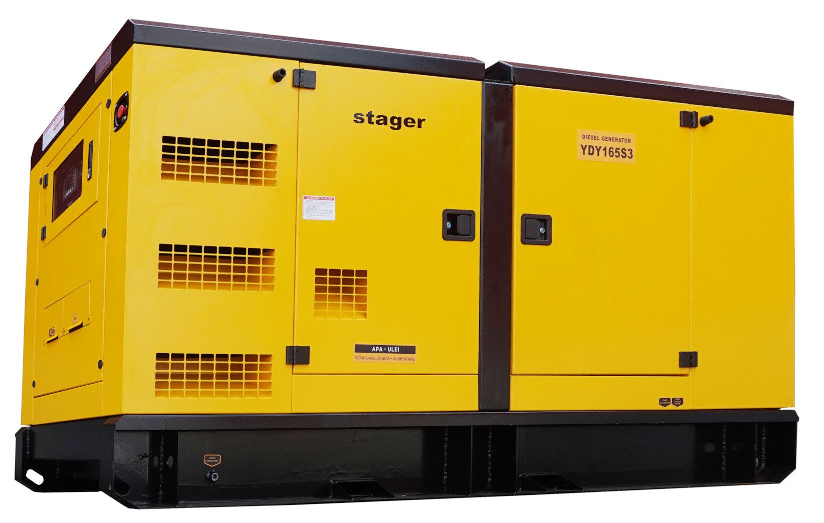 Generatoare insonorizate - Generator insonorizat diesel trifazat Stager YDY165S3, 150kVA, 217A, 1500rpm, climasoft.ro
