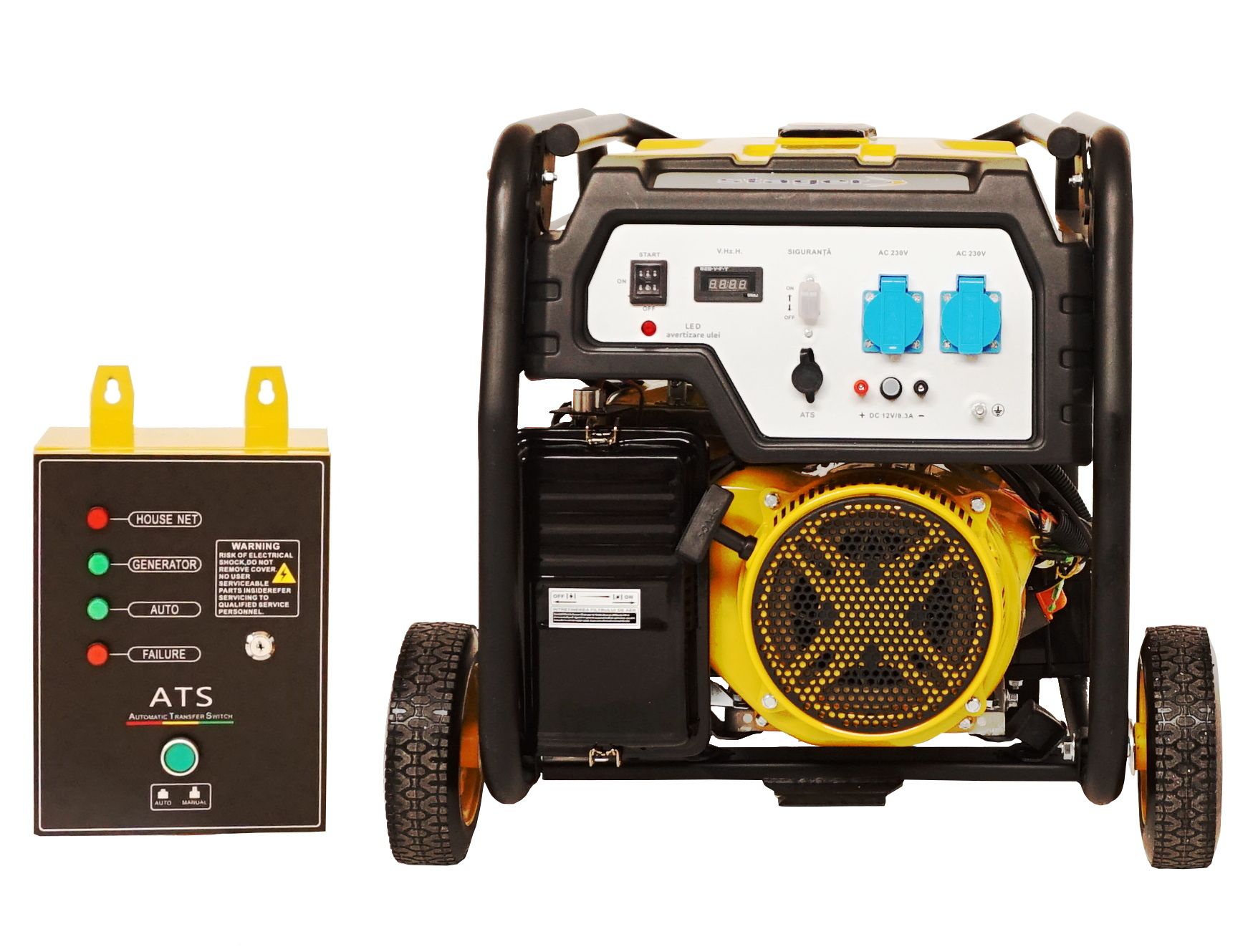 フタゴヤシ Generator open-frame Stager FD 6500E+ATS, benzina, monofazat