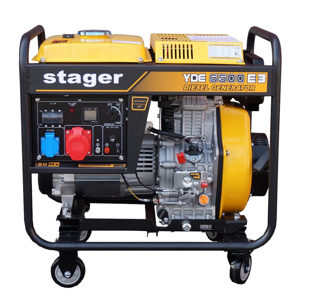 Generatoare uz general - Generator open-frame Stager YDE6500E3, diesel, trifazat, 5.5kW, 8.1A, 3000rpm, climasoft.ro