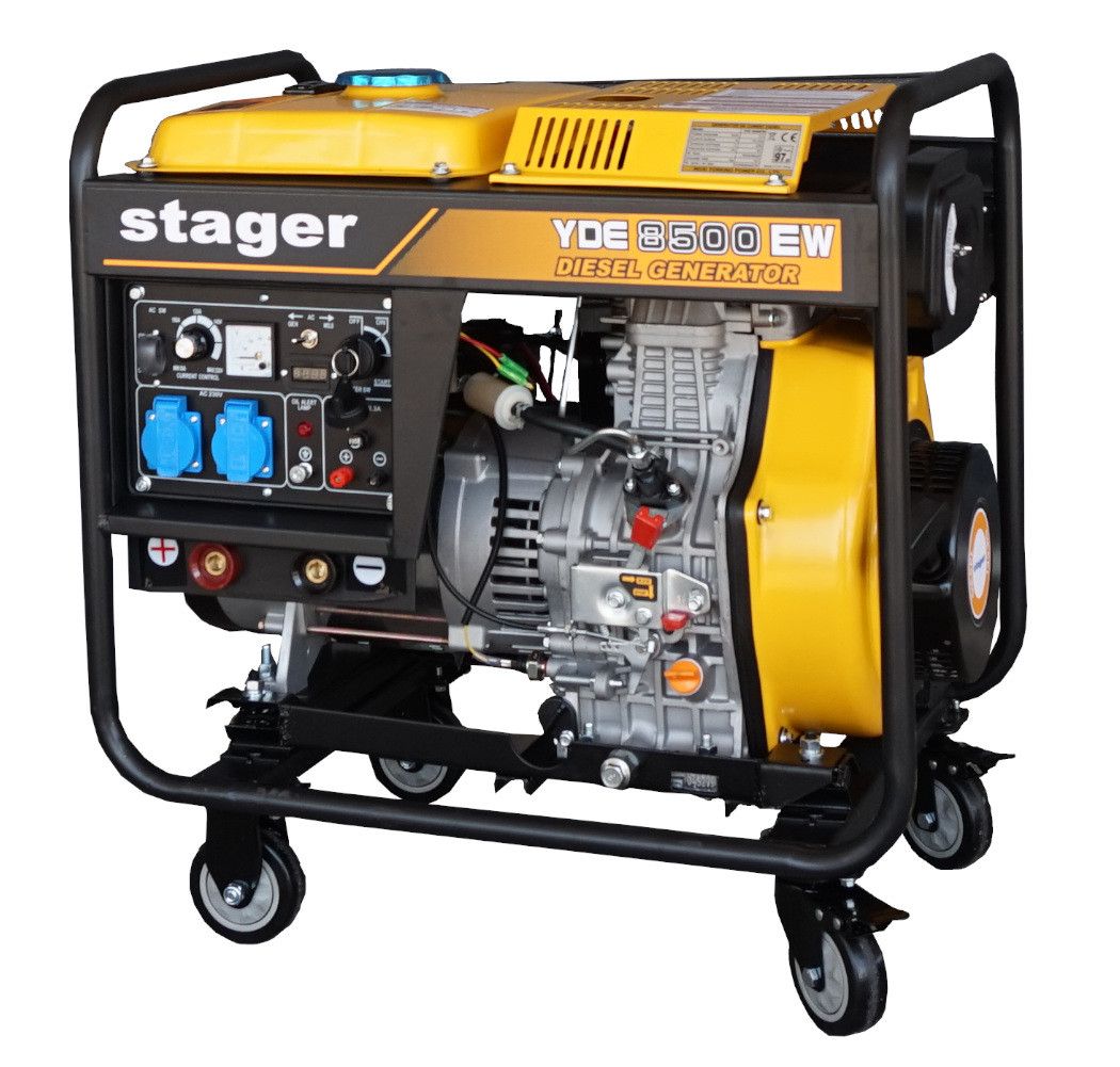 Generatoare sudare - Generator sudare diesel monofazat Stager YDE8500EW, 3kVA, 13A, 3000rpm, pornire la cheie, climasoft.ro