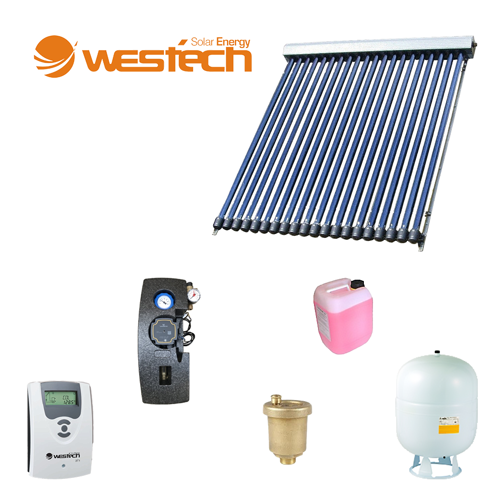 Panouri solare cu boiler in casa - Pachet Westech WT-B58 panou solar cu 18 tuburi vidate fara boiler solar inclus, climasoft.ro