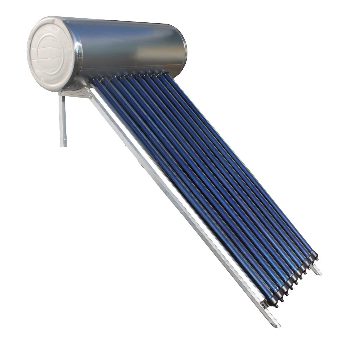 Panouri solare cu boiler pe casa - Panou solar apa calda cu 10 tuburi vidate heat pipe si boiler presurizat 120 litri Panosol PS120 - suport sarpanta, climasoft.ro