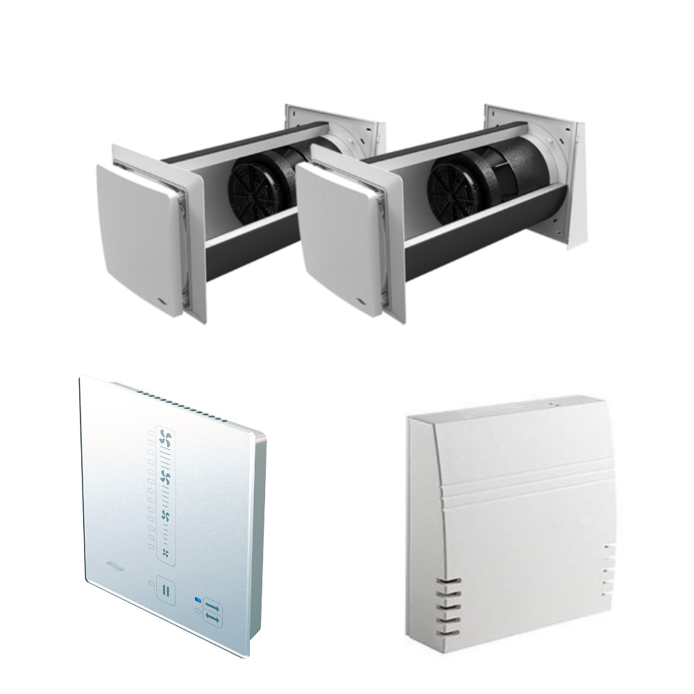 Pachete ventilatie - Pachet sistem de ventilatie cu recuperare de caldura inVENTer pentru birou, climasoft.ro