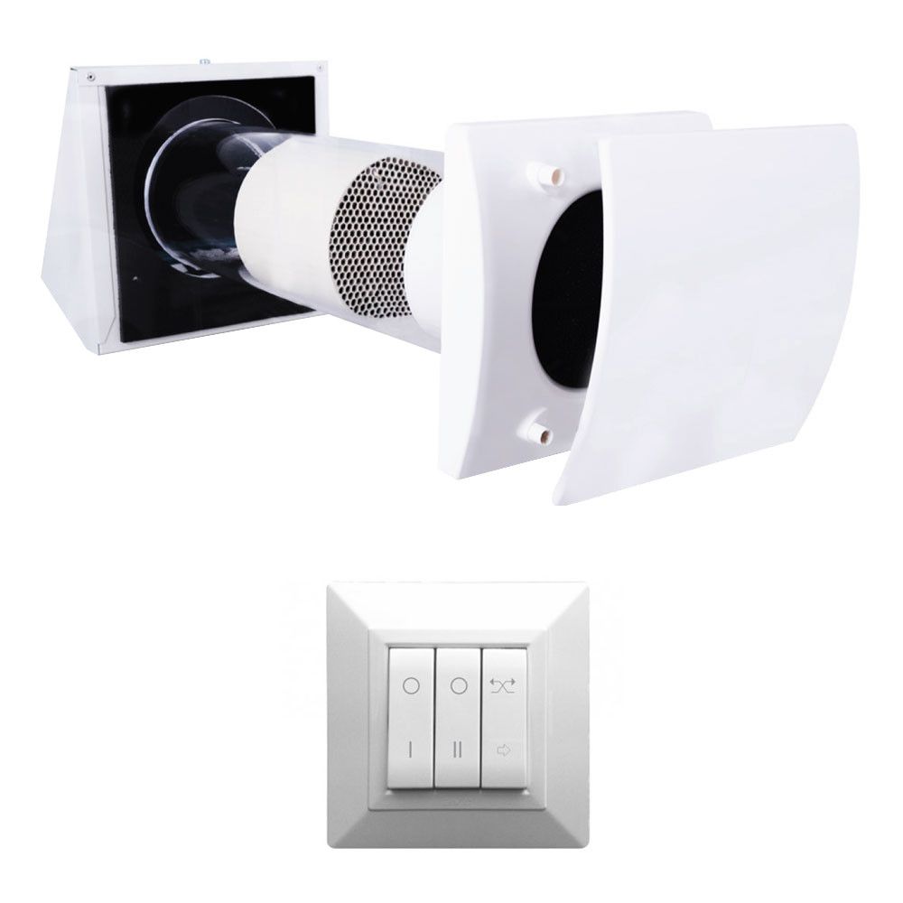 Recuperatoare de caldura - Sistem de ventilatie cu recuperator de caldura Atrea Duplex Wall 150-60, climasoft.ro