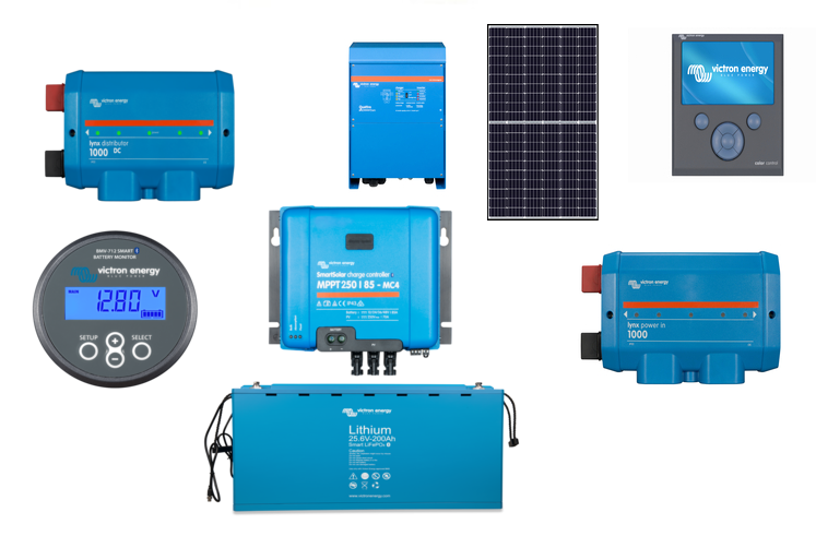 Sisteme fotovoltaice hibride - Sistem fotovoltaic Hibrid 10 kW monofazat Victron Energy - energie produsa 11400 kWh/an, climasoft.ro