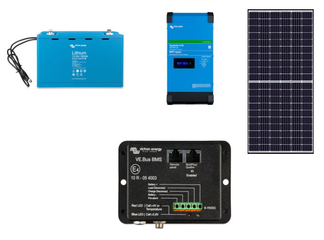 Sisteme fotovoltaice hibride - Sistem fotovoltaic Hibrid 3 kW monofazat Victron Energy - energie produsa 3600 kWh/an, climasoft.ro