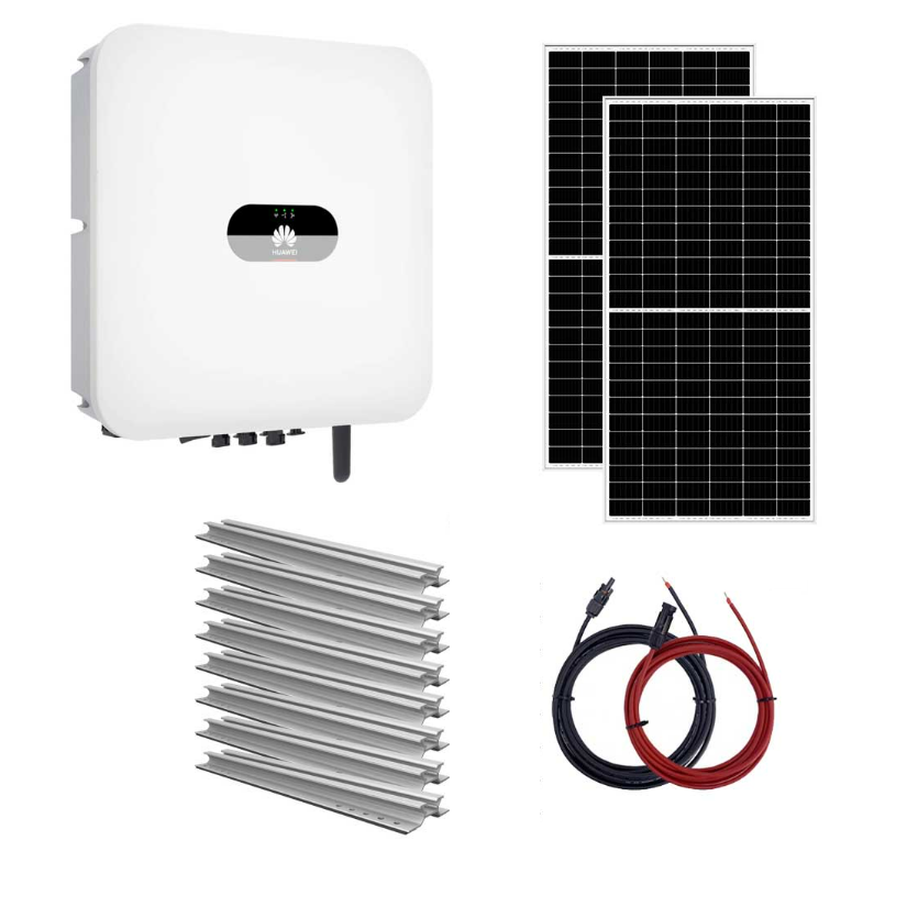 Sisteme fotovoltaice hibride - Sistem fotovoltaic On-Grid / Hibrid 10 kW trifazat Huawei - tabla, climasoft.ro
