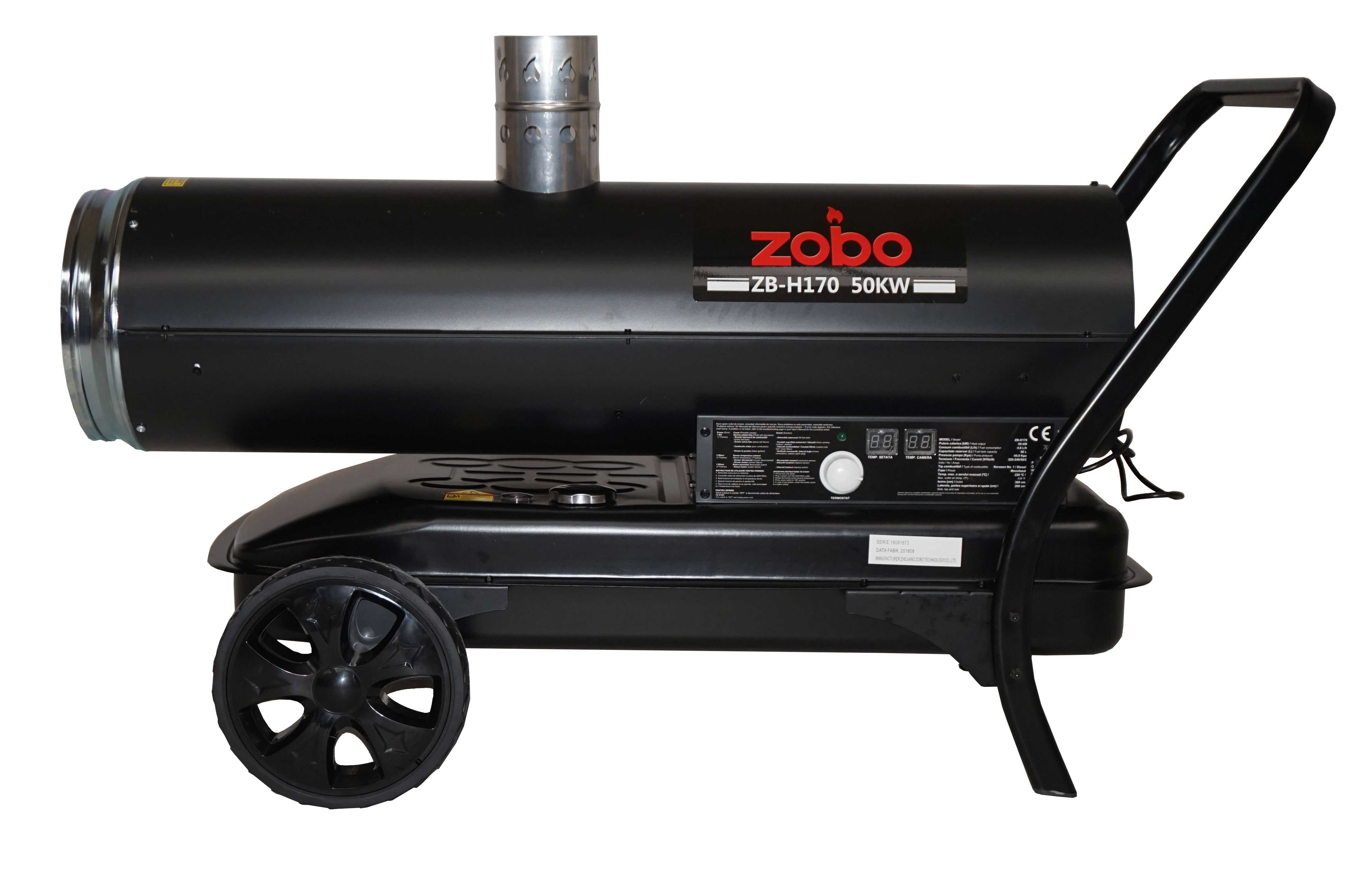 Generatoare aer cald - Tun de aer cald Zobo ZB-H170, putere calorica 50 kW  , climasoft.ro
