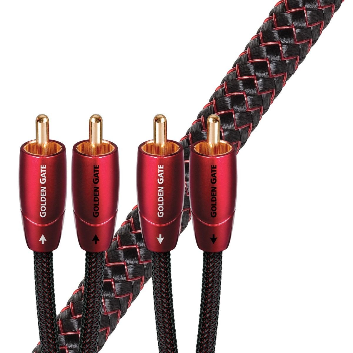 Cabluri audio (semnal) - Cablu audio 2 x RCA - 2 x RCA AudioQuest Golden Gate 1.5 m, audioclub.ro