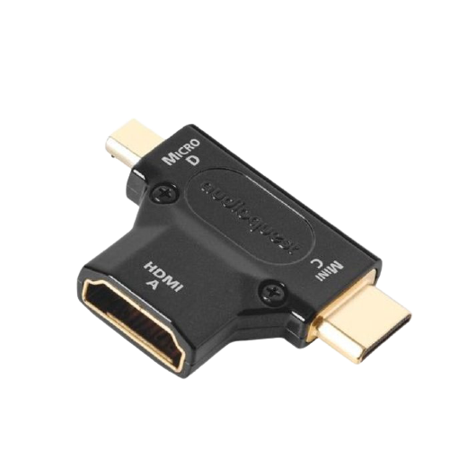 Adaptoare - Adaptor AudioQuest HDMI  A (standard) - HDMI C (mini) & HDMI D (micro), audioclub.ro