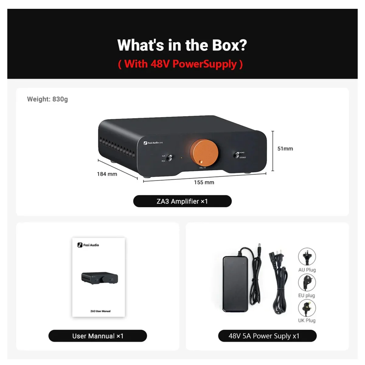 Amplificator integrat Fosi Audio ZA3 - audioclub.ro