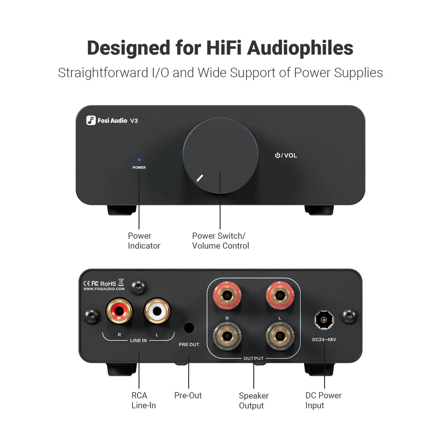 Amplificator stereo Fosi Audio V3 - audioclub.ro
