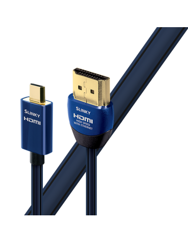 Cabluri HDMI - Cablu HDMI AudioQuest Slinky Micro to Standard 2 m, audioclub.ro