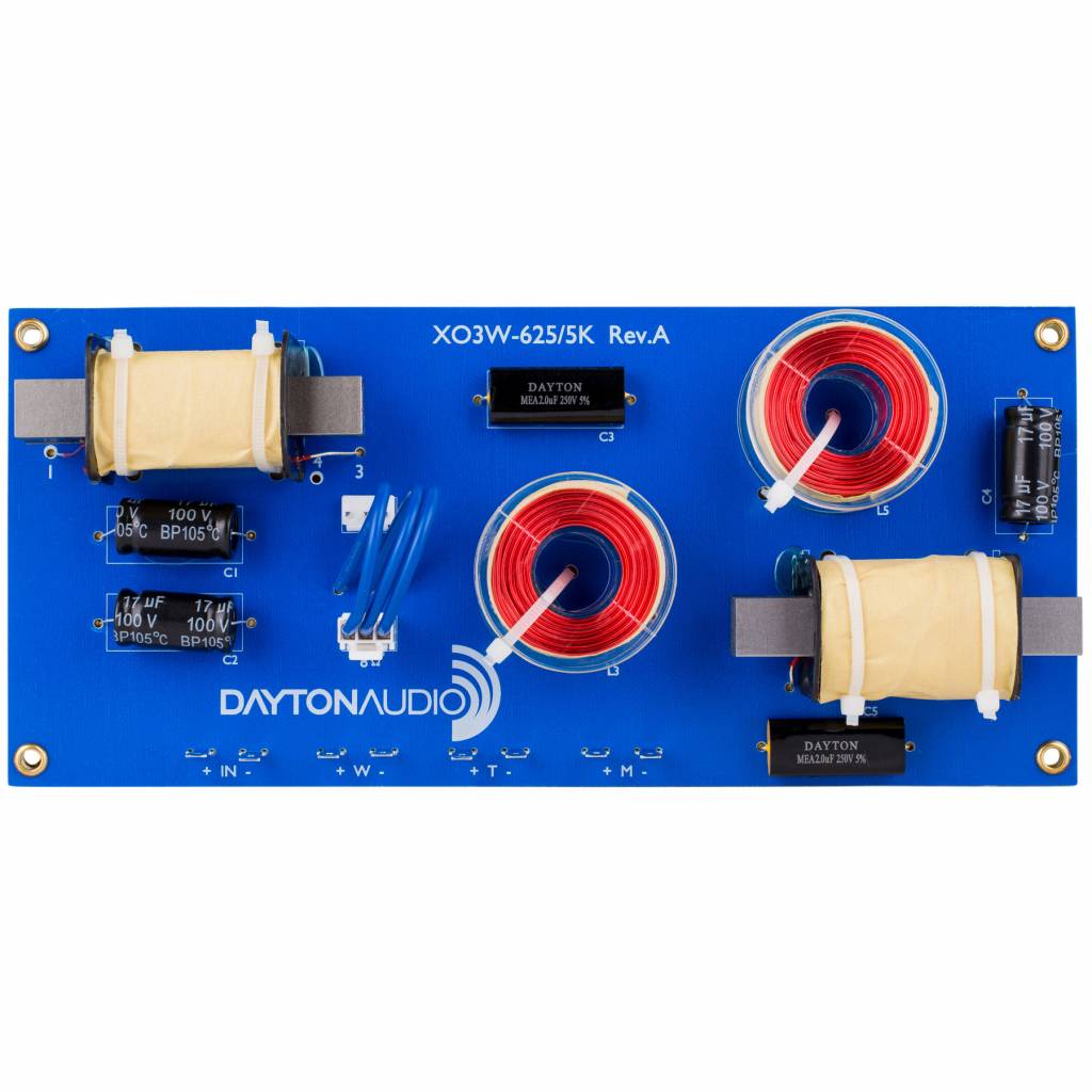 Filtre complete - Crossover Dayton Audio XO3W-625/5K, 3 cai, 300 W, 5 kHz, audioclub.ro