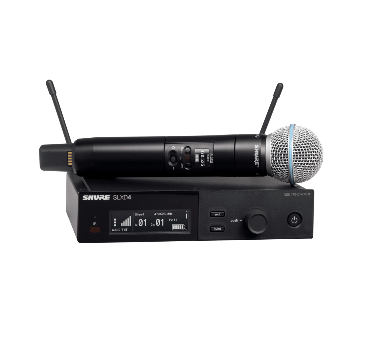 Microfoane wireless - Microfon wireless Shure SLXD2/B58-J53 / SLXD4E-J53 , audioclub.ro