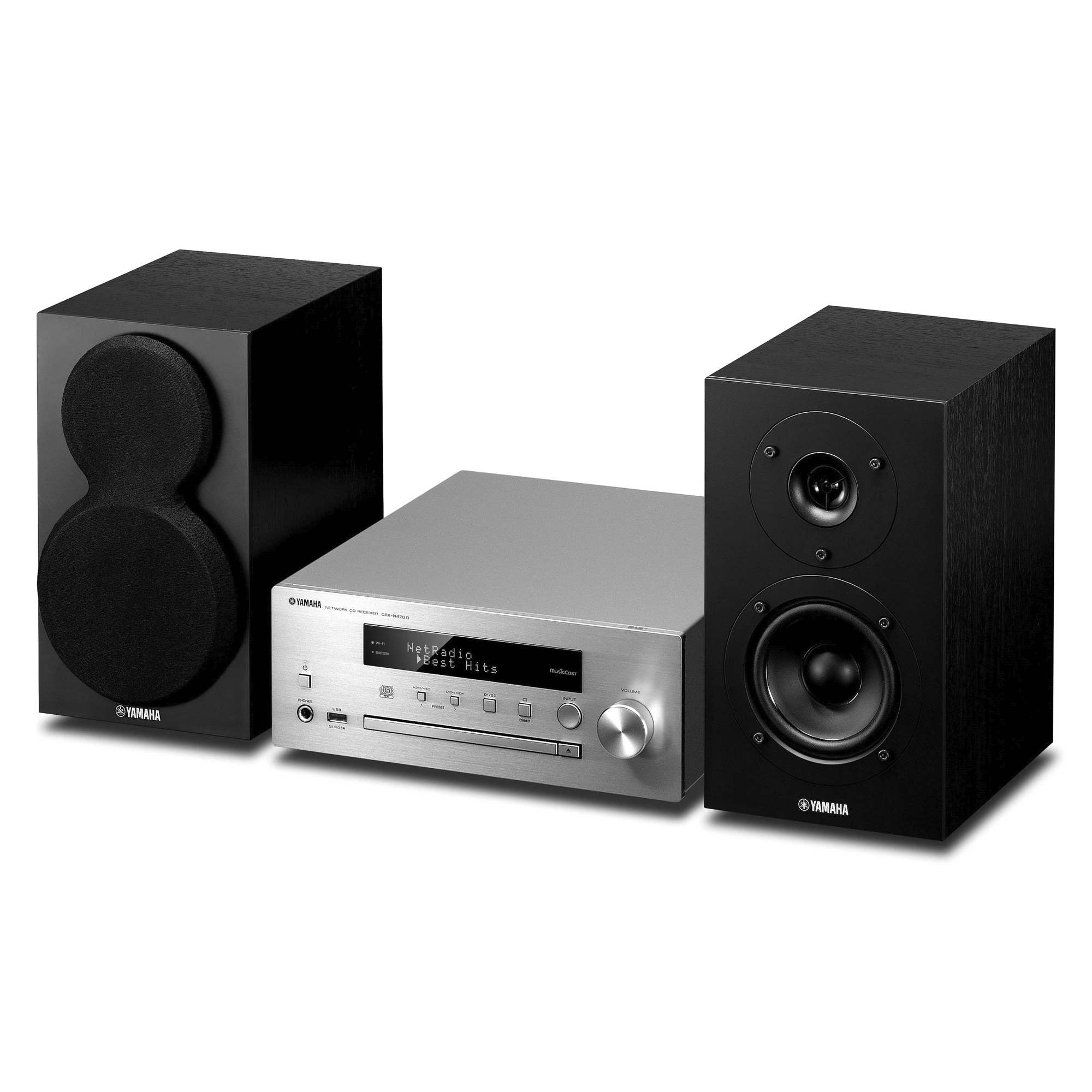 Sisteme stereo mini - Mini sistem Yamaha MusicCast MCR-N470D Silver, audioclub.ro