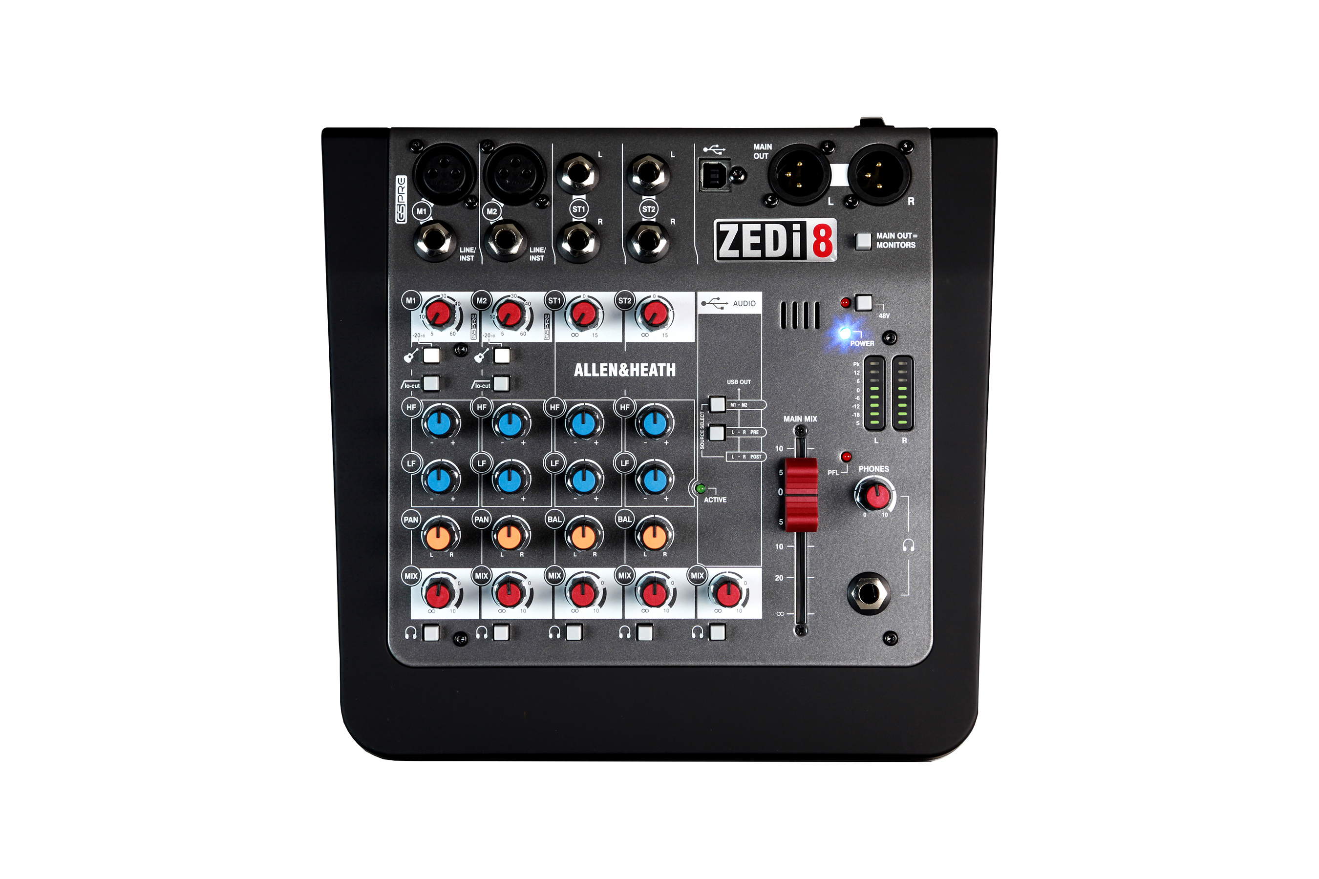 Mixere analogice - Mixer hibrid compact Allen & Heath ZEDi-8, interfata USB, audioclub.ro