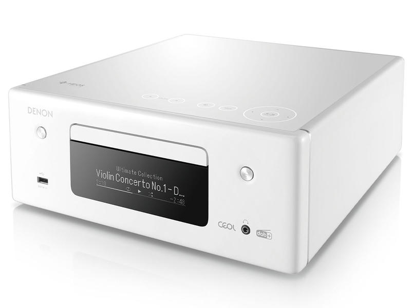 Amplificatoare multicanal (receivere) - Receiver AV stereo Denon RCDN-11 DAB White, audioclub.ro