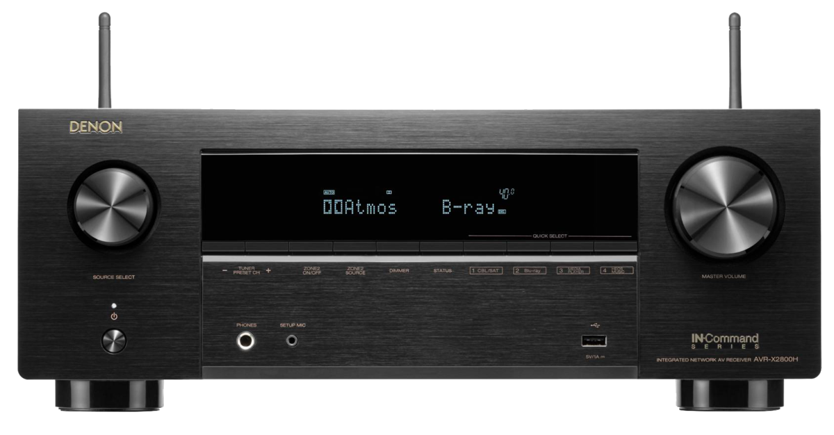 Amplificatoare multicanal (receivere) - Receiver AV 8K Denon AVR-X2800H Black, audioclub.ro