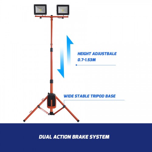 Redback ED40 Stand proiectoare LED acumulatori 40V, 2x20W, solo