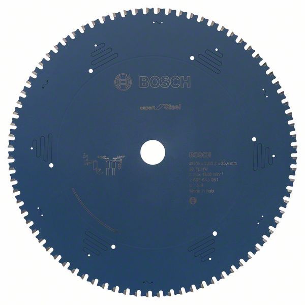 Bosch Panza ferastrau circular Expert for Steel, 305x25.4x2.6mm, 80T
