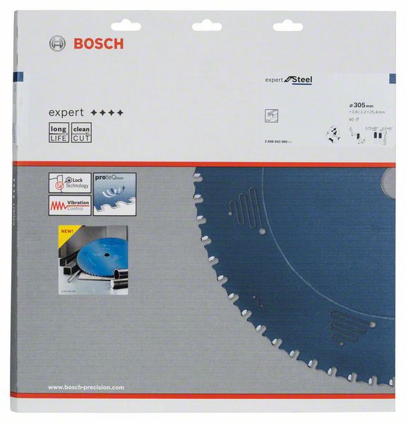 Bosch Panza ferastrau circular Expert for Steel, 305x25.4x2.6mm, 60T