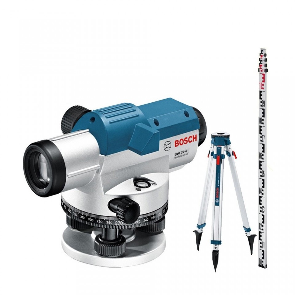 Bosch GOL 26G + BT160 + GR500 Set nivela optica, factor marire 26x, precizie 1.6 mm/30 m