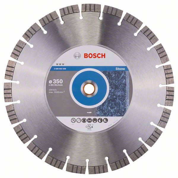 Bosch Disc diamantat Best pentru piatra 350x20.00+25.40x3.2mm