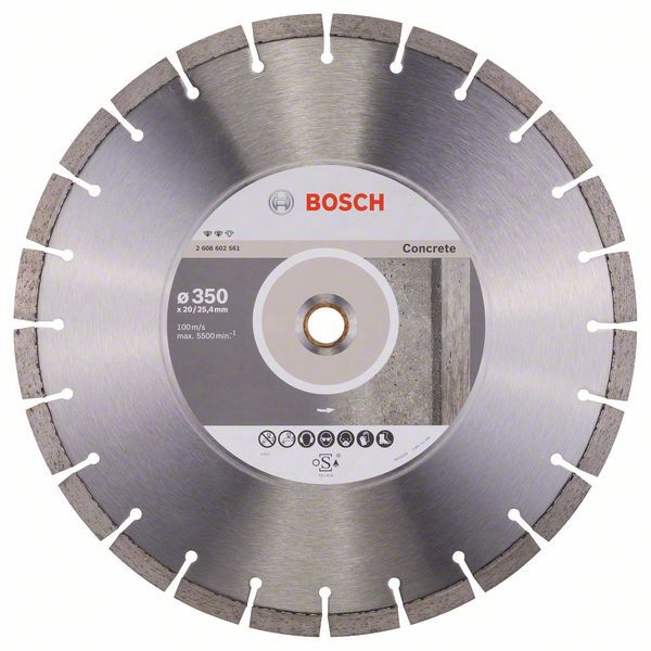Bosch Disc diamantat Expert pentru beton 350x20.00+25.40x3.2mm