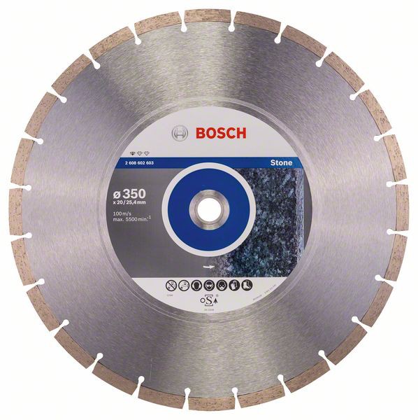 Bosch Disc diamantat Standard pentru piatra 350x20/25.40x3.1mm