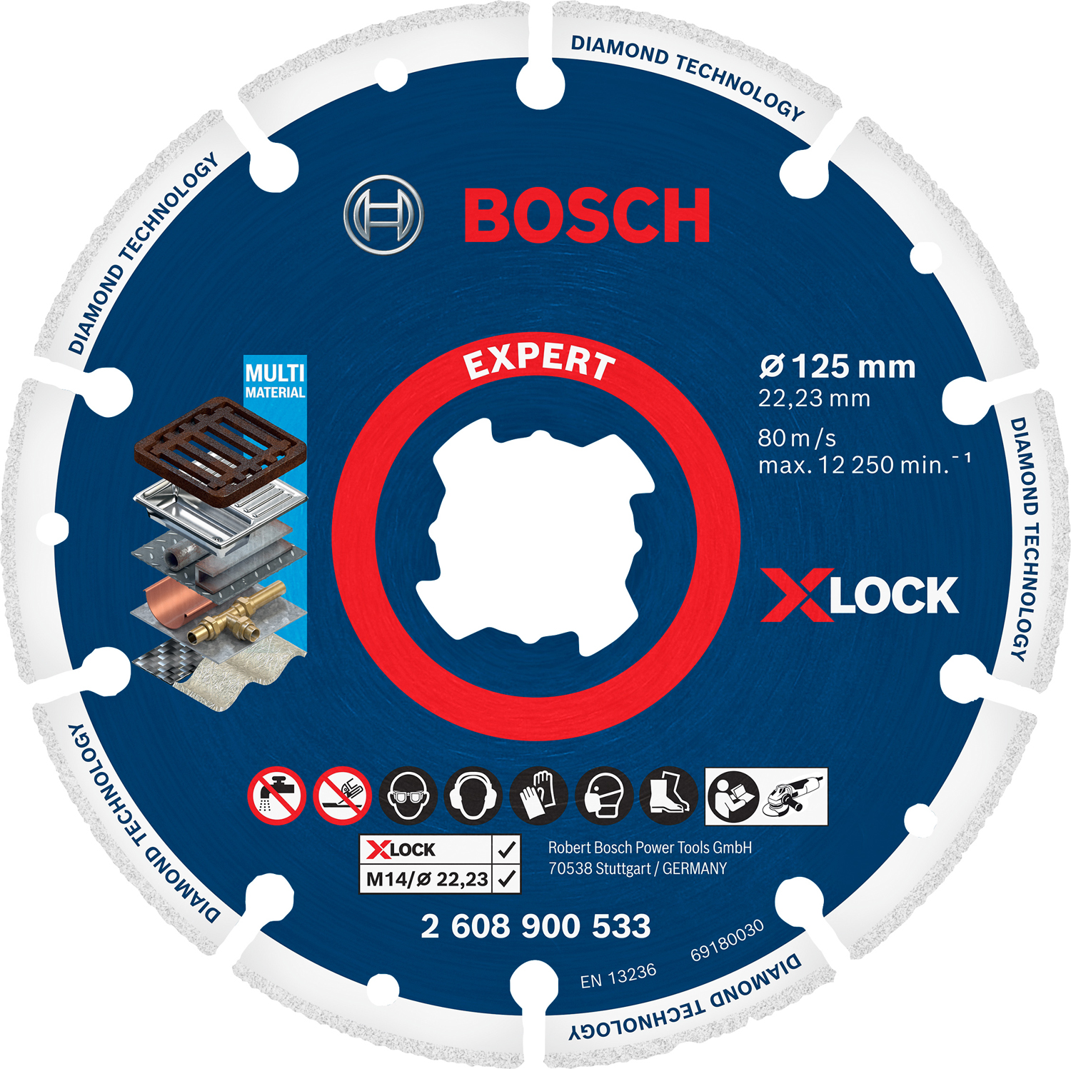 Bosch Disc diamantat Metal Wheel 125 mm cu X-LOCK