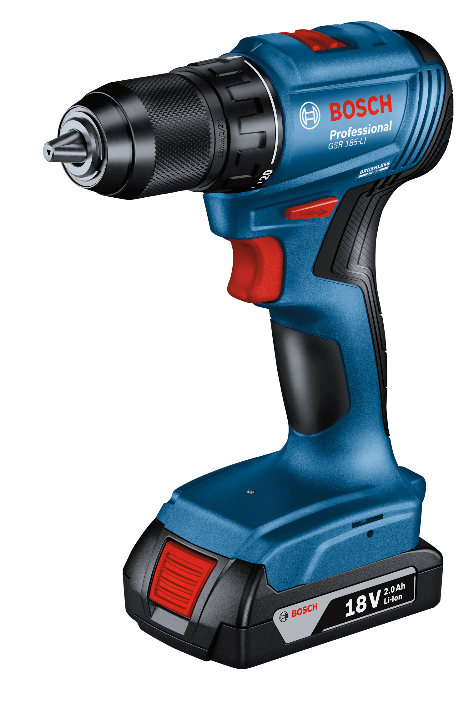 Bosch GSR 185-LI Masina de gaurit si insurubat 50Nm+ 2 acumulatori Li-Ion 18V, 2Ah + incarcator + Valiza profesionala