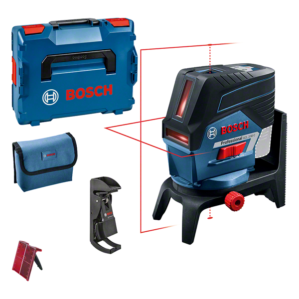 Bosch GCL 2-50C + RM2 + BM3 + Set nivela laser cu linii + Clema pentru tavan + L-BOXX