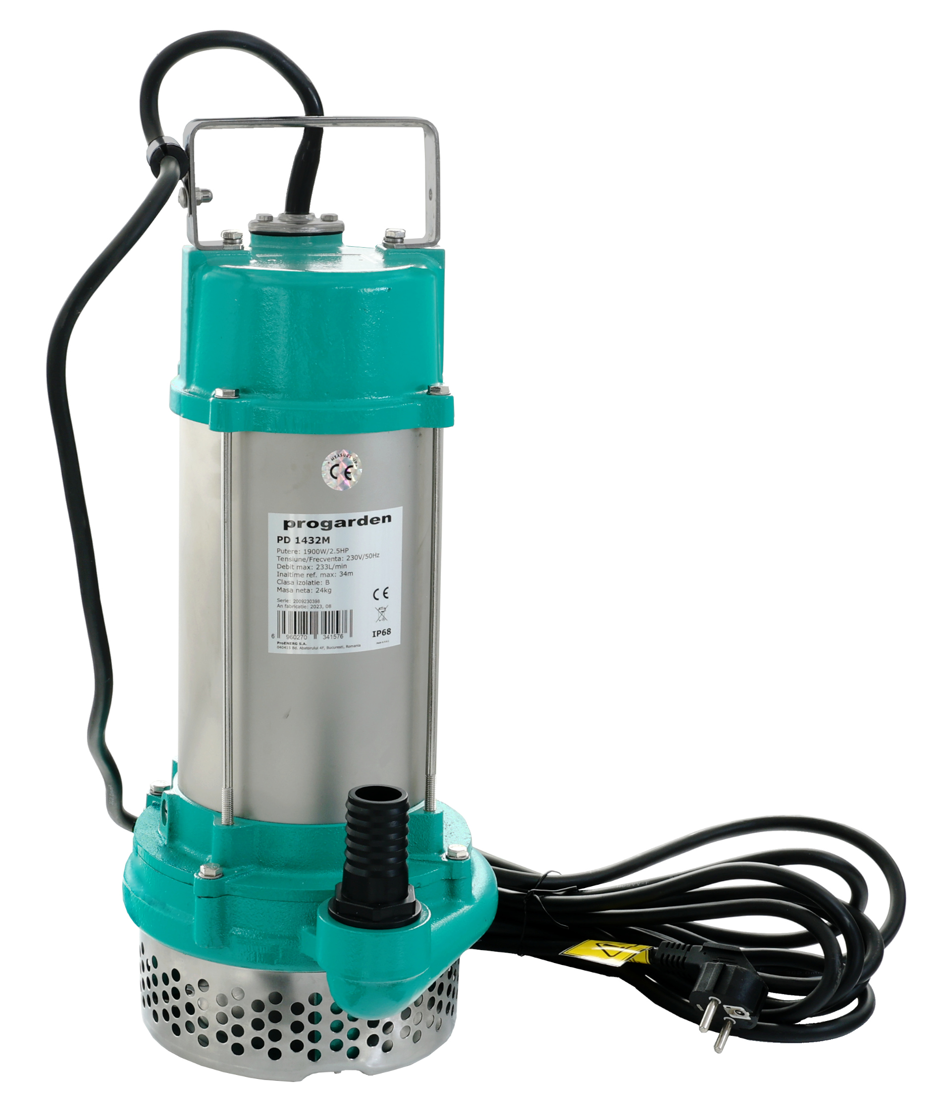 ProGARDEN PD 1432M Pompa submersibila 1.25", 1900W, 233L/min, 34m, apa murdara