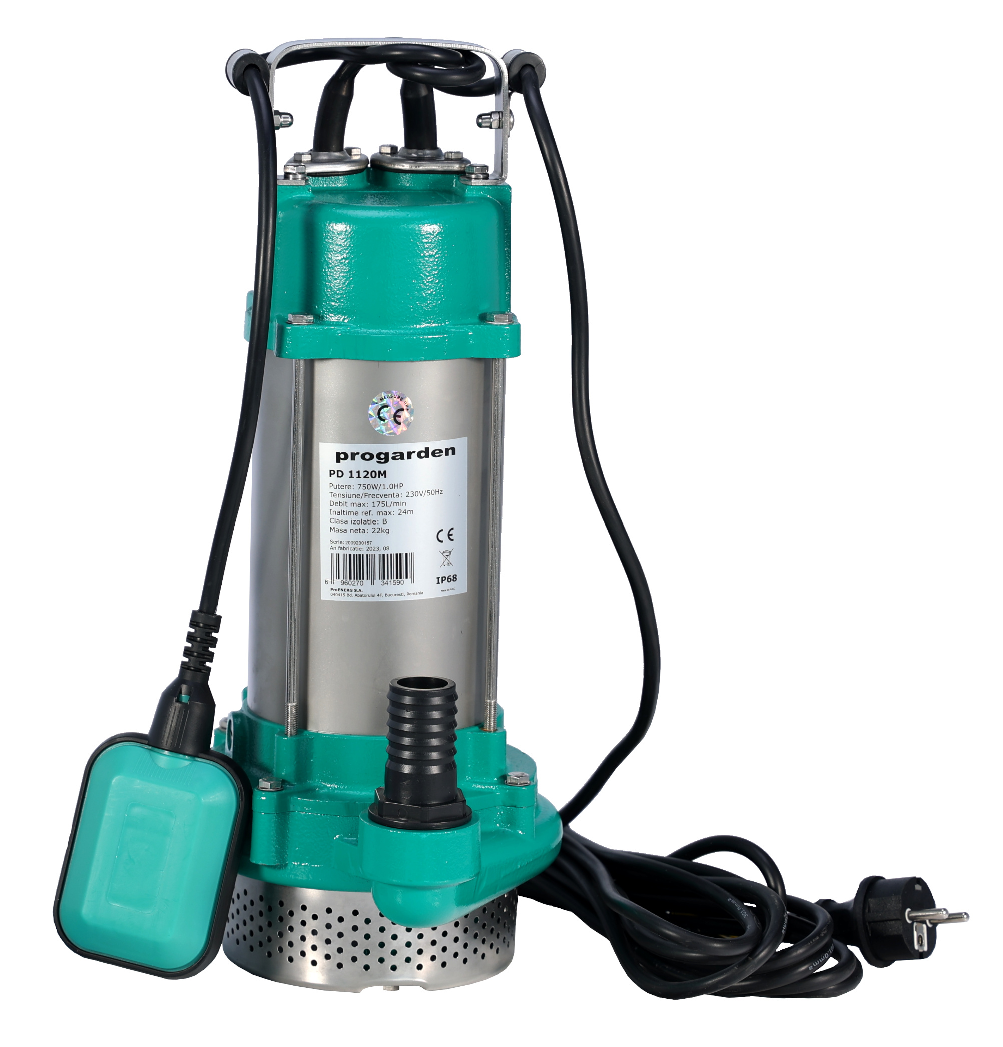 ProGARDEN PD 1120M Pompa submersibila 1.25", 750W, 175L/min, 24m, apa murdara