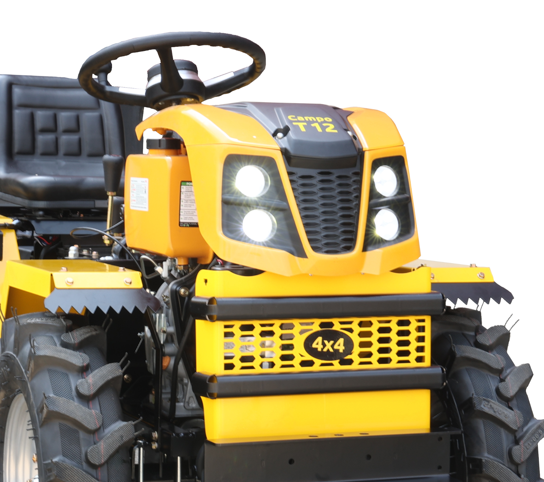 ProGARDEN Campo T12 Minitractor G2 4x4, 12CP, diesel, hidraulica fata-spate, roti 6.00-12