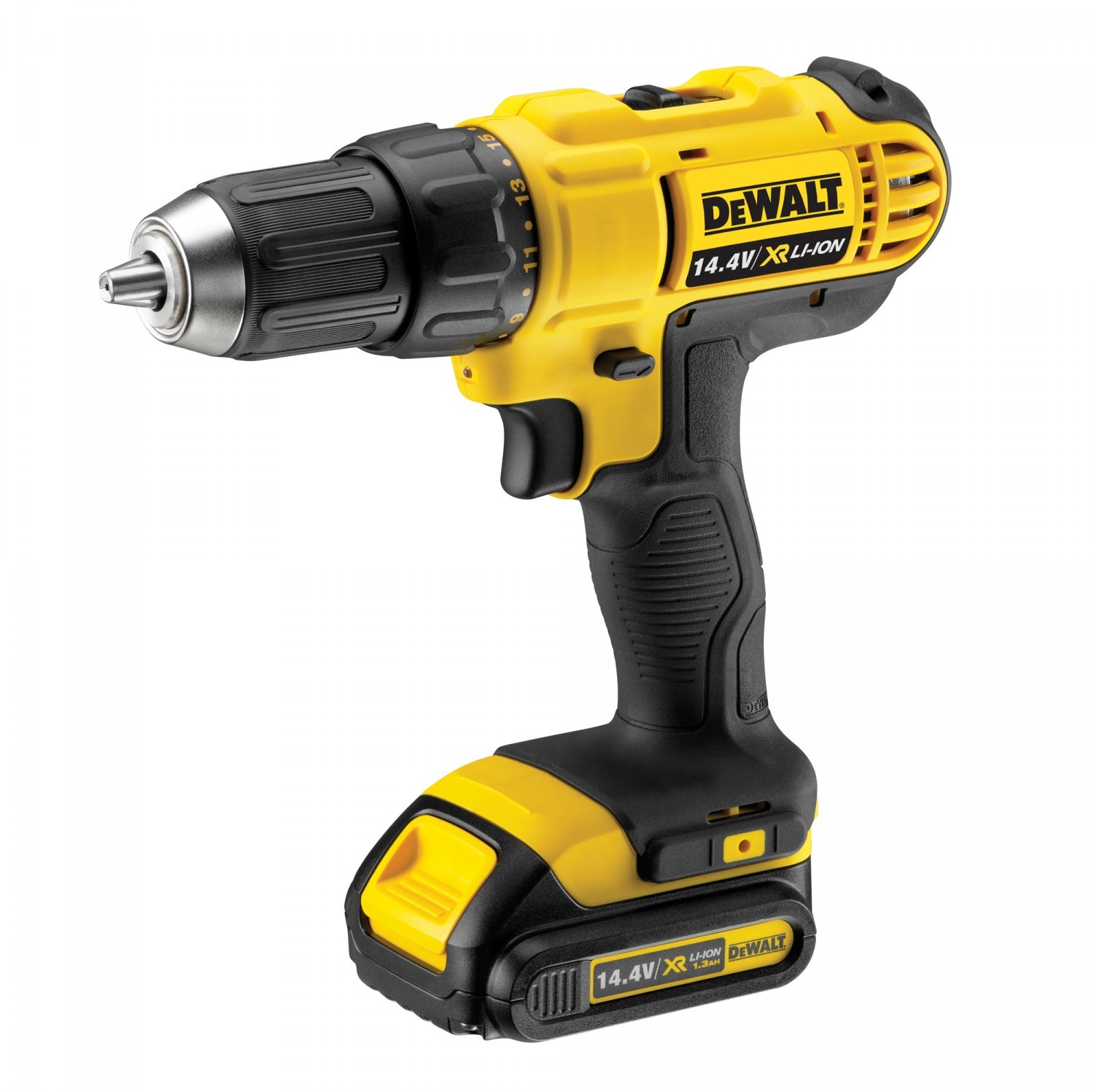 Masina de gaurit si insurubat DEWALT DCD734C2, cu 2 acumulatori XR Li-On, 14,4V, 1,3 Ah, 38 Nm