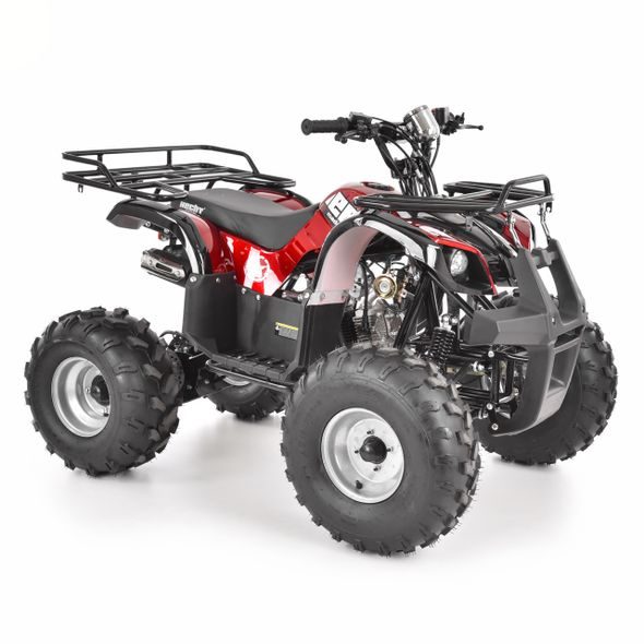 ATV HECHT 56125 RED, cu motor pe benzină în patru timpi de 125 cm3. Putere 8,1 HP, prevazut cu ambreiaj automat si pornire electrica