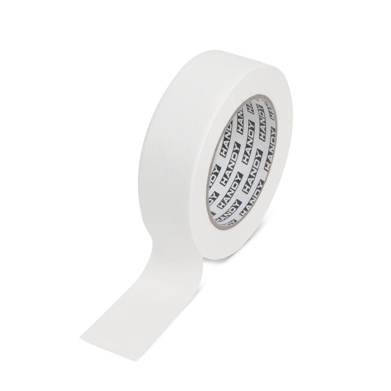 Bandă de mascare - cu adeziv pe bază de solvent - 50 m x 30 mm - albă