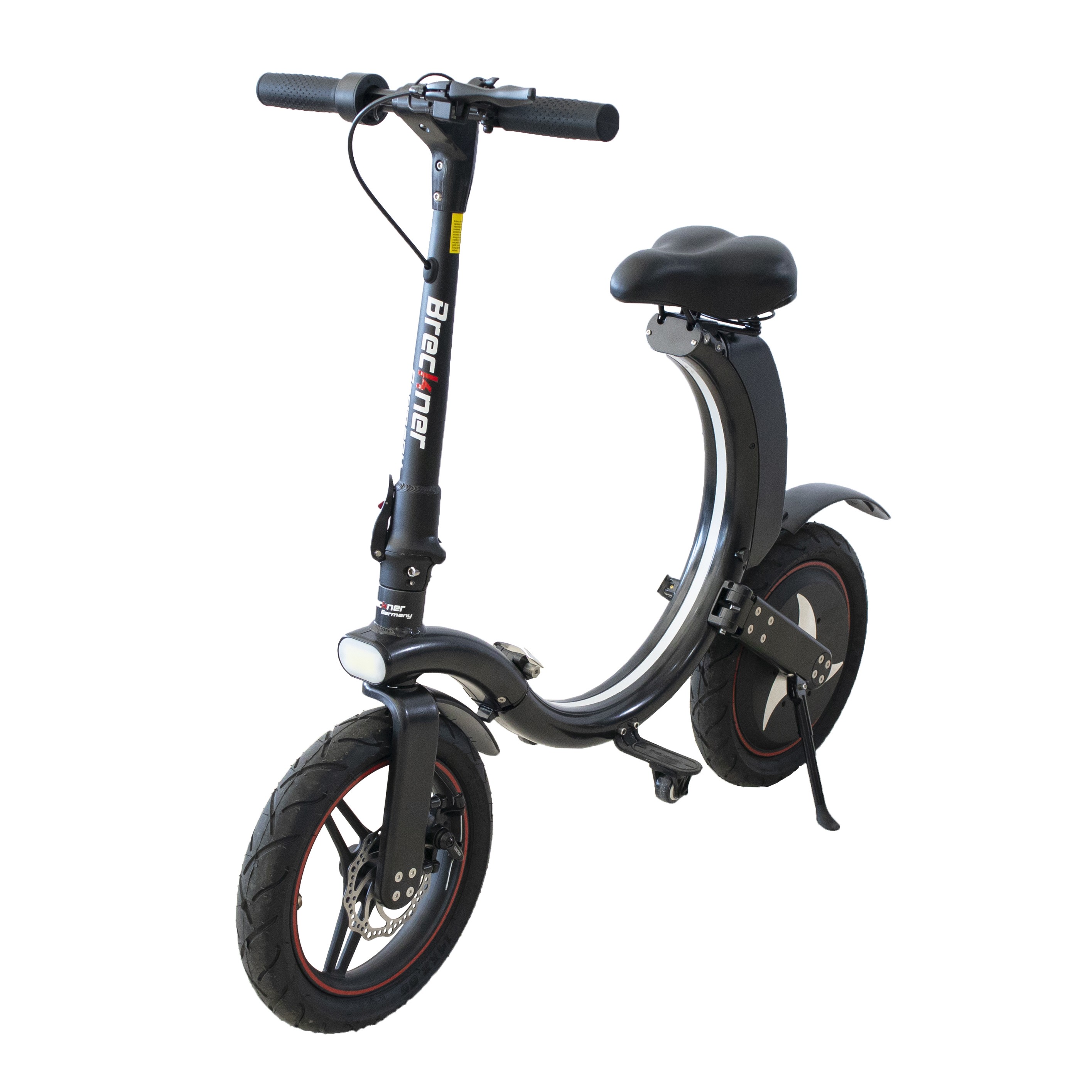 Bicicleta electrica pliabila Breckner Germany BK98549, 350W, 6 Ah, dimensiune roti 14 inch, neagra