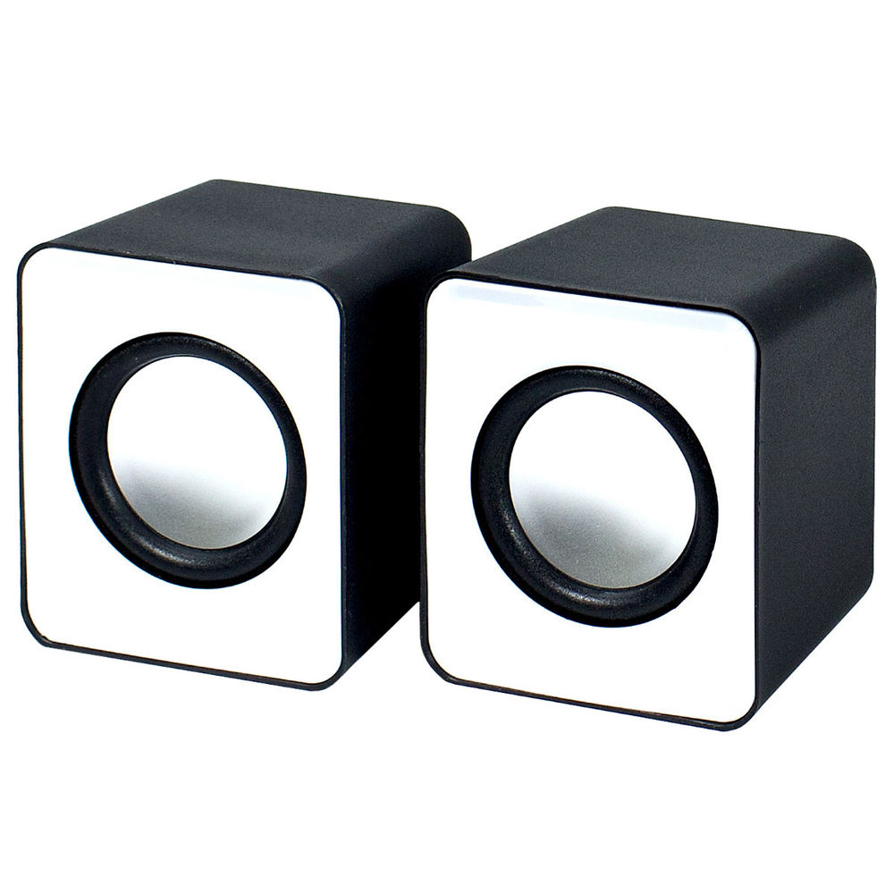 Boxe Stereo 2.0 cu conectare USB & Jack, putere 2 x 3W, culoare alba