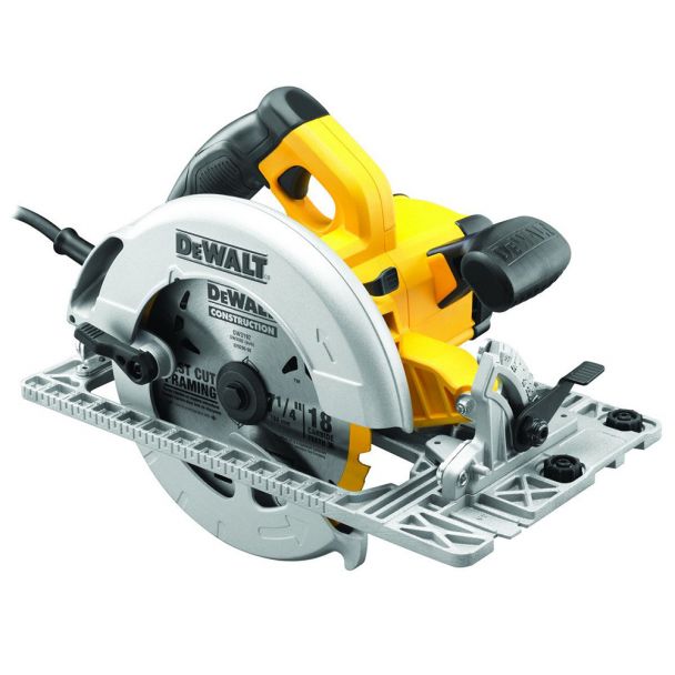 Fierastrau circular manual Dewalt DWE576K, 1600 W, adancime de taiere de 61 mm, compatibil cu sistemul de ghidare cu sine