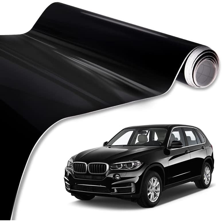 Folie auto pentru colantare integrala, Termoplastica, cu tehnologie "BUBBLE FREE", culoare Negru, finisaj Lucios, dimensiune 3,0m x 1,52m