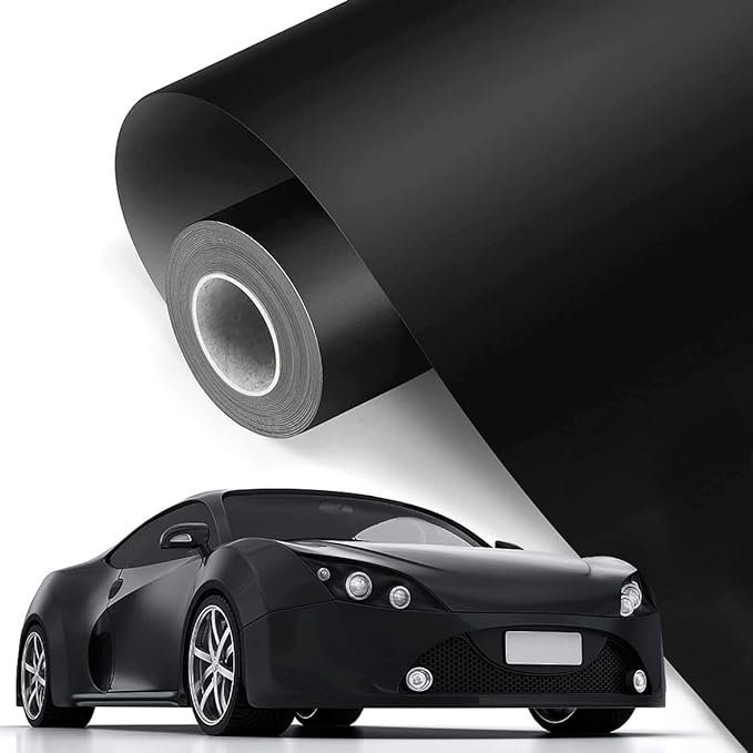 Folie auto pentru colantare integrala, Termoplastica, cu tehnologie "BUBBLE FREE", culoare Negru, finisaj Mat, dimensiune 3,0m x 1,52m